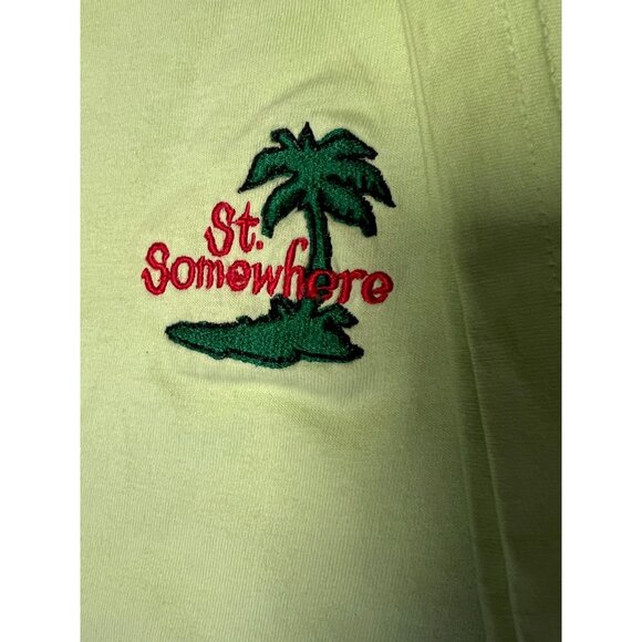 1994 Caribbean Soul No Plane on Sunday tee XXL St. Somewhere Embroidery, Parrot - Picture 4 of 7
